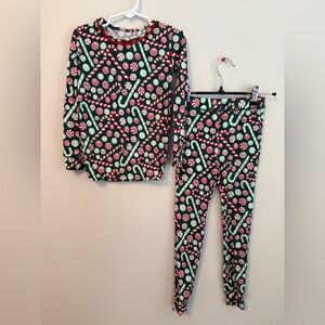 Ruffle Butts Christmas Candy Cane Bamboo Pajamas